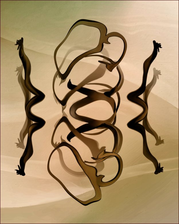 Mixed Media abstract figurative art by Lawrence Grodecki